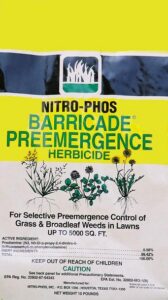 Barricade Preemergence Herbuicide