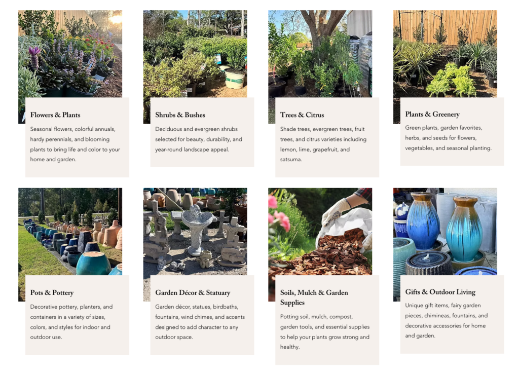 Becks Home and Garden Products List